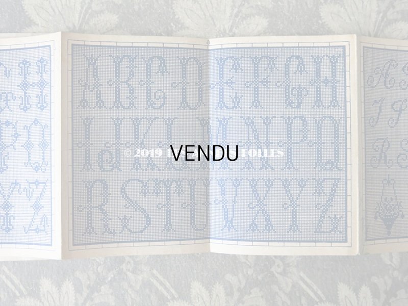 画像5: アンティーク クロスステッチの刺繍図案帳 ALPHABETS VARIES - N.ALEXANDRE&CIE -