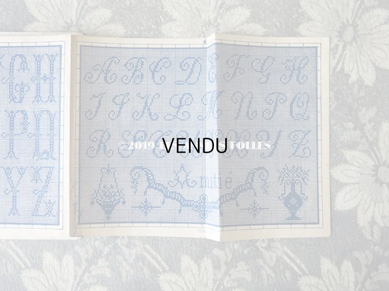 画像6: アンティーク クロスステッチの刺繍図案帳 ALPHABETS VARIES - N.ALEXANDRE&CIE -