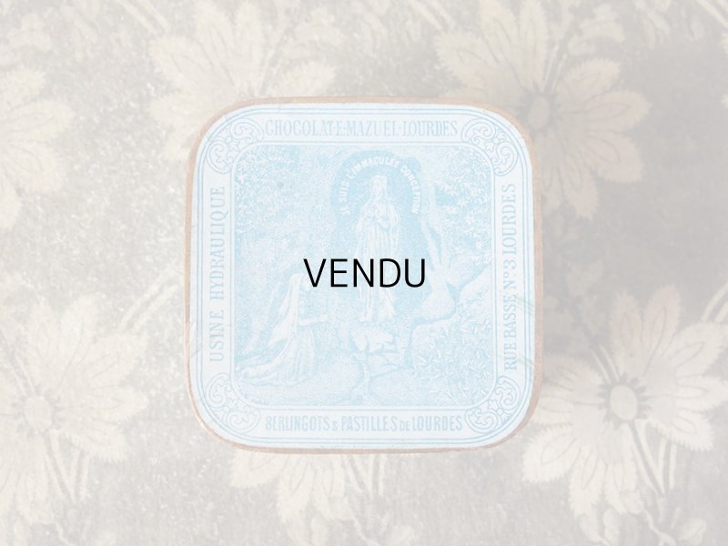 画像3: アンティーク  ルルドのコンフィズリーのお菓子箱 CHOCOLATE MAZUEL LOURDES
