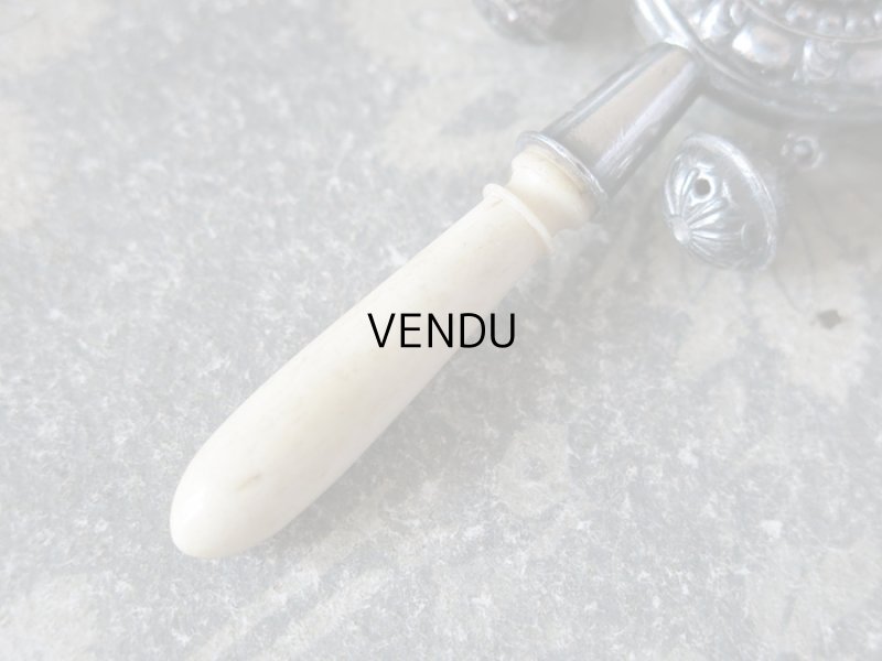 画像7: 19世紀 ナポレオン3世時代 アンティーク ラトル 星柄 シルバー＆ボーン製