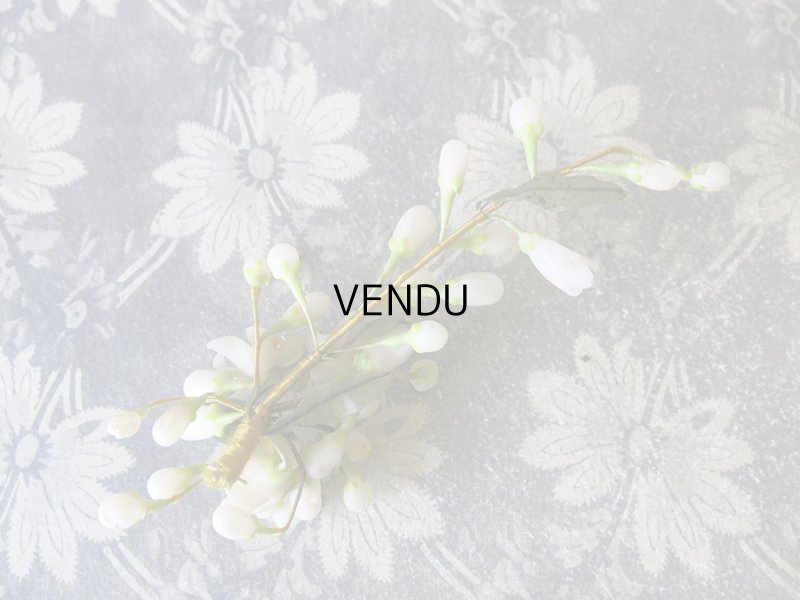 画像16: 1900年代 アンティーク ワックスフラワーのブーケ & ヘッドドレスのセット ウェディングブーケ  結婚式 ティアラ