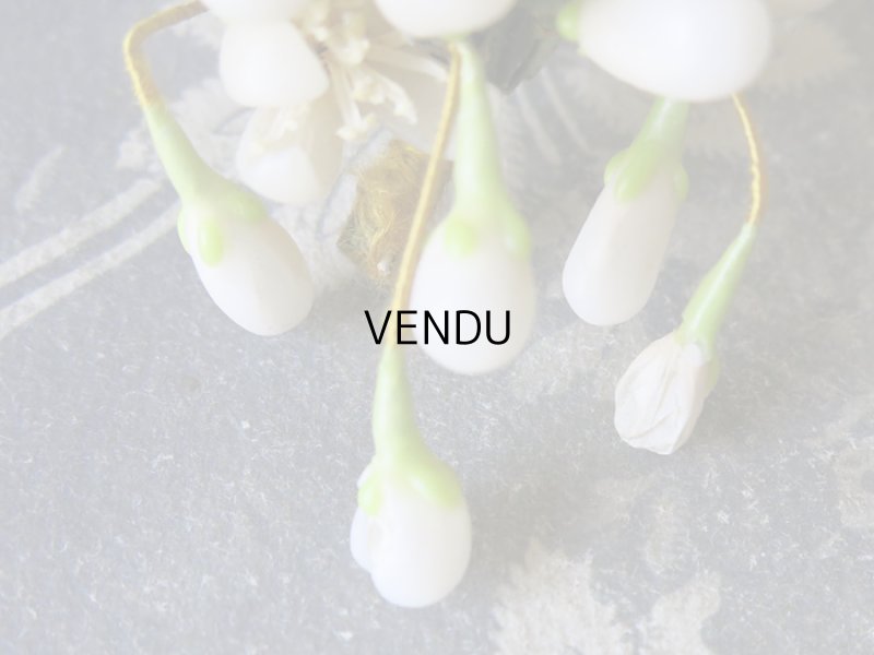 画像15: 1900年代 アンティーク ワックスフラワーのブーケ & ヘッドドレスのセット ウェディングブーケ  結婚式 ティアラ