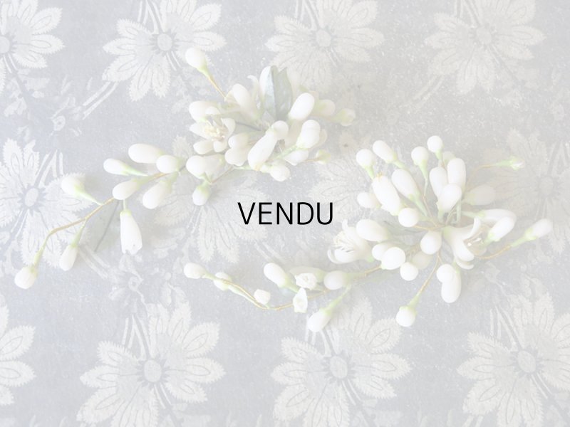 画像12: 1900年代 アンティーク ワックスフラワーのブーケ & ヘッドドレスのセット ウェディングブーケ  結婚式 ティアラ