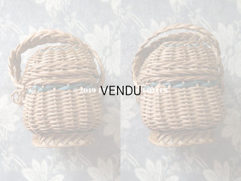 画像4: アンティーク ドール用 パニエ グリーンのライン入り