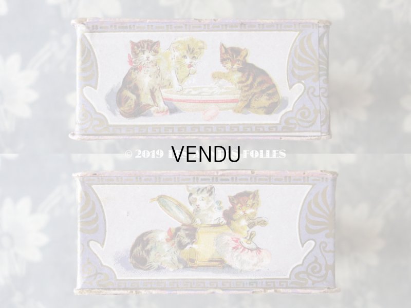 画像6: 1898年 アンティーク 猫のソープボックス LE PETIT CHAT - C.FERRIER & CIE. MARSEILLE -