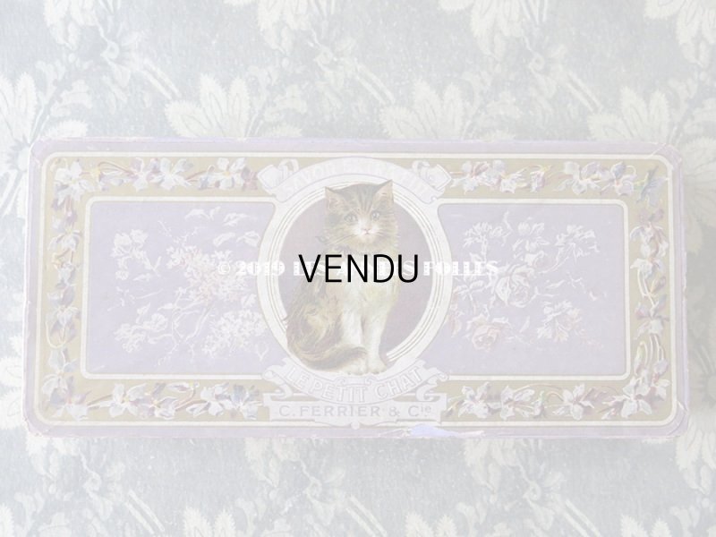 画像3: 1898年 アンティーク 猫のソープボックス LE PETIT CHAT - C.FERRIER & CIE. MARSEILLE -