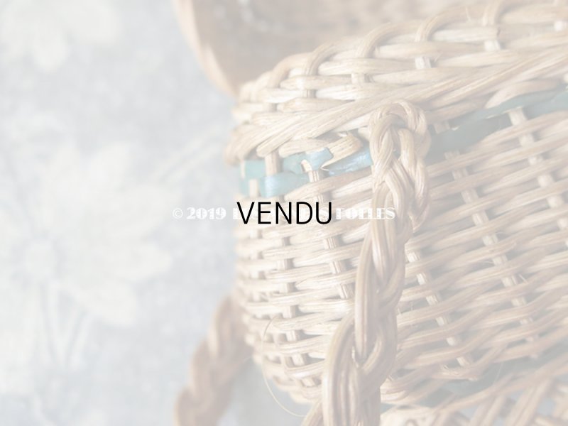 画像11: アンティーク ドール用 パニエ グリーンのライン入り