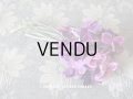 アンティーク　菫の布花 ベルベット コサージュ