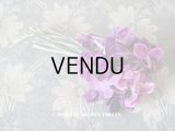 アンティーク　菫の布花 ベルベット コサージュ