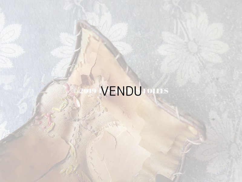 画像10: 19世紀 アンティーク  キャンドルシェード 薔薇のリボン刺繍