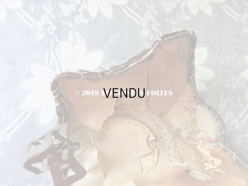 画像11: 19世紀 アンティーク  キャンドルシェード 薔薇のリボン刺繍