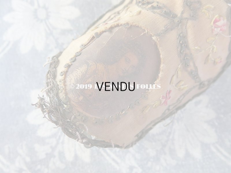 画像3: 19世紀 アンティーク  キャンドルシェード 薔薇のリボン刺繍
