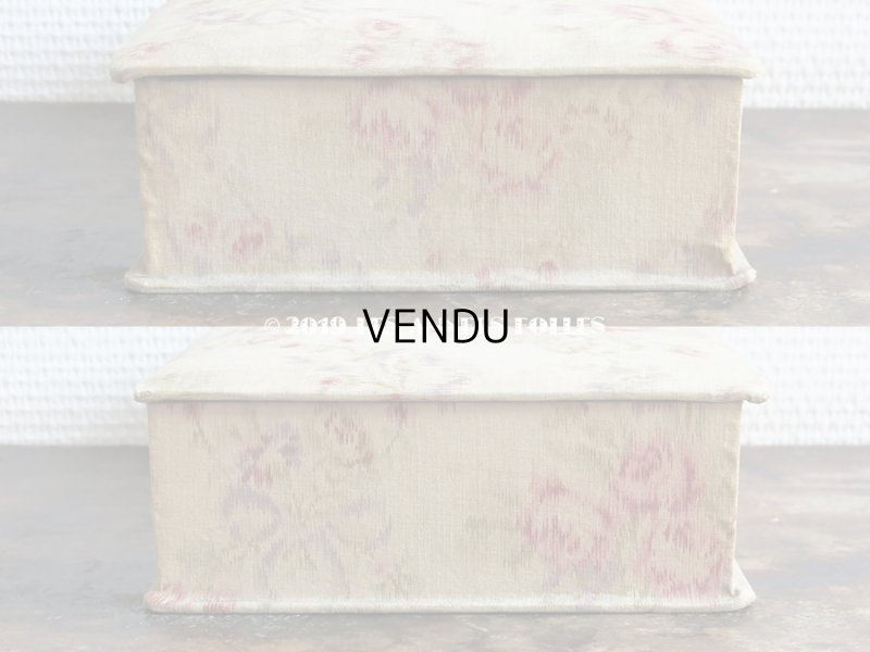 画像7: 1900年代 アンティーク 薄紫色のリボン & 薔薇のガーランド  カルトナージュボックス