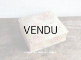 1900年代 アンティーク 薄紫色のリボン & 薔薇のガーランド  カルトナージュボックス