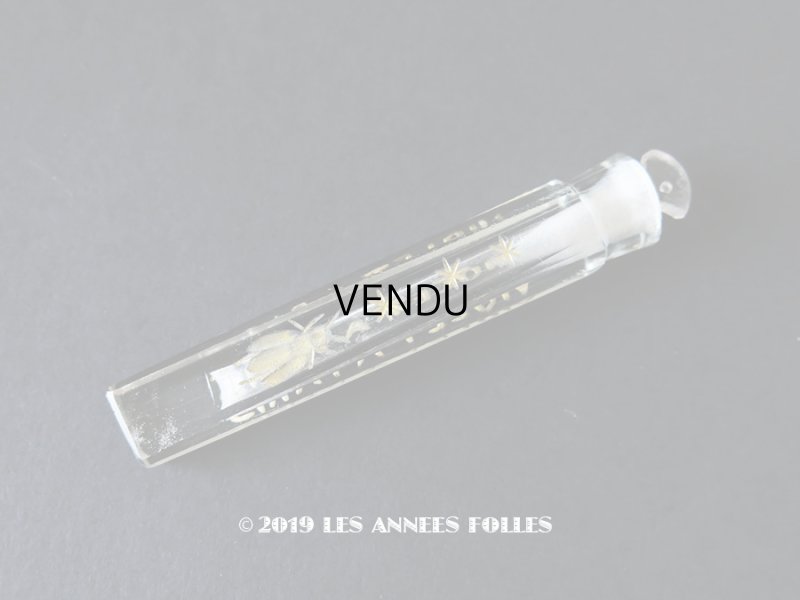画像1: アンティーク 女王蜂 クリスタル製 パフュームリー VIOLETの気付け薬の小瓶 - VIOLET PARIS -