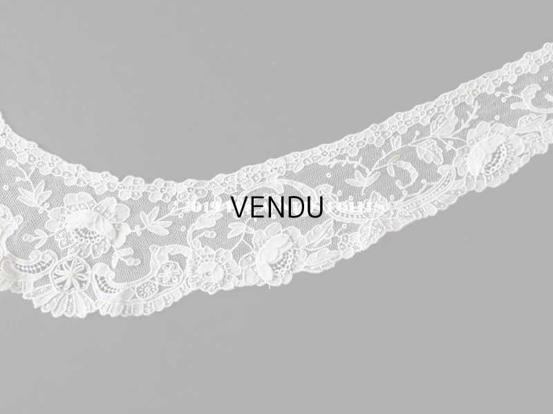 画像5: 新品同様 19世紀末 アンティーク ニードルレース ポワンドローズの付け襟 ポワンドガーズ 【ポワン・ド・ガーズ】 【ポワン・ド・ローズ】 