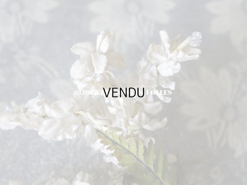 画像12: 19世紀末 アンティーク  オフホワイトの花のコサージュ　布花