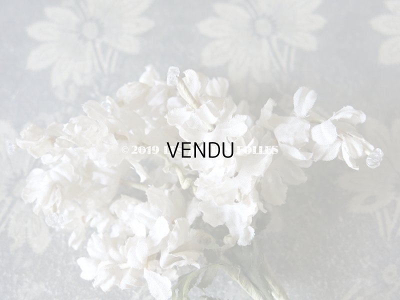 画像4: 19世紀末 アンティーク  オフホワイトの花のコサージュ　布花
