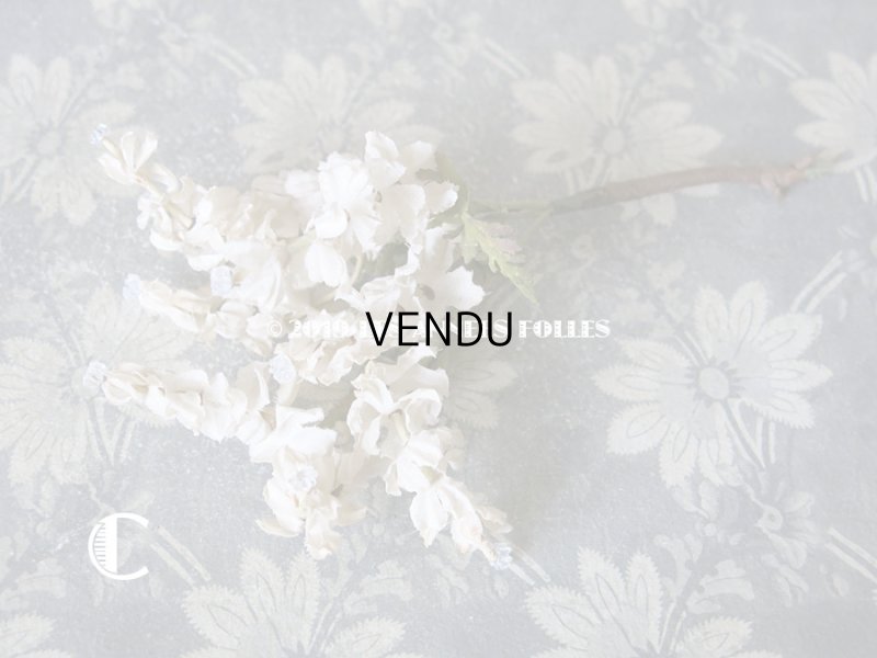 画像9: 19世紀末 アンティーク  オフホワイトの花のコサージュ　布花