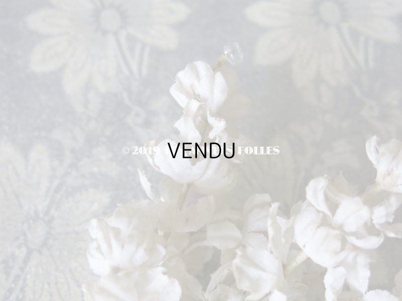 画像15: 19世紀末 アンティーク  オフホワイトの花のコサージュ　布花