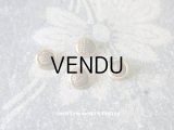 アンティーク シルク＆メタルボタン ゴールド 極小 8mm  ブラウン ４ピースのセット