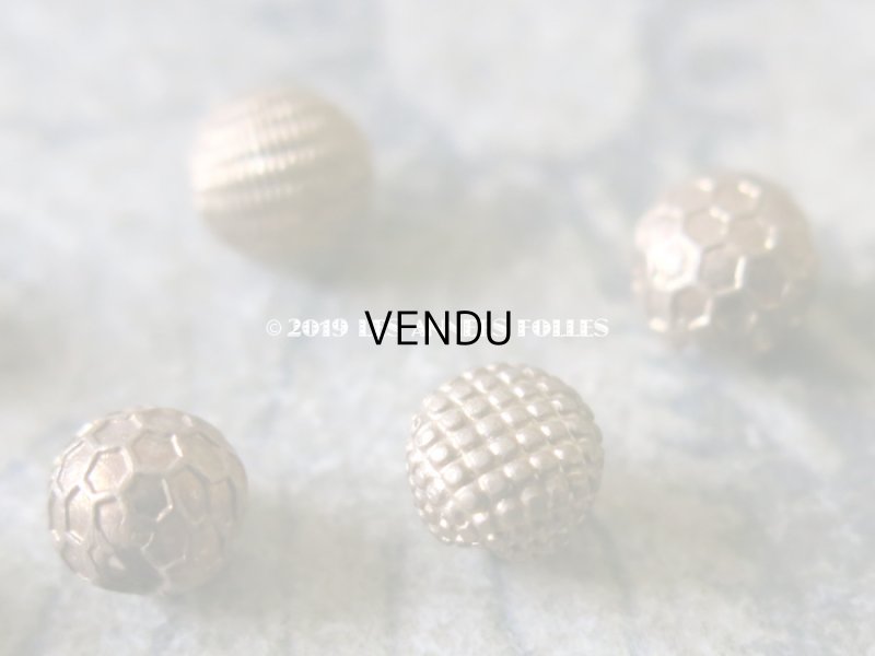 画像6: アンティーク メタルボタン ゴールド 極小 5mm  6ピースのセット