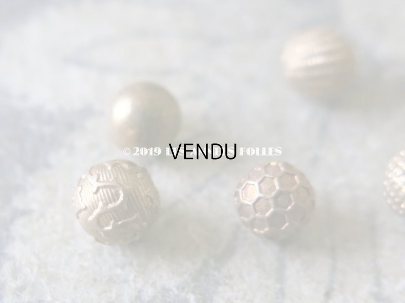 画像3: アンティーク メタルボタン ゴールド 極小 5mm  6ピースのセット