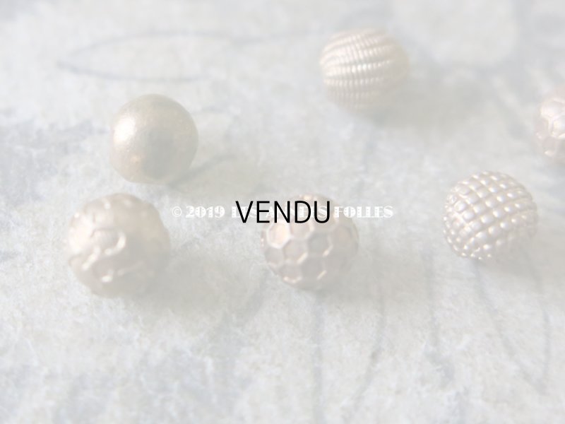 画像4: アンティーク メタルボタン ゴールド 極小 5mm  6ピースのセット