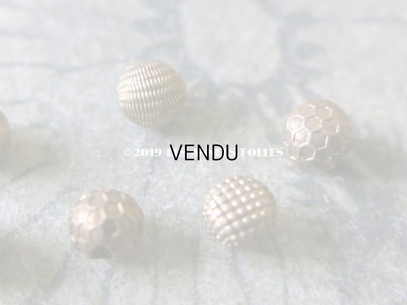 画像5: アンティーク メタルボタン ゴールド 極小 5mm  6ピースのセット