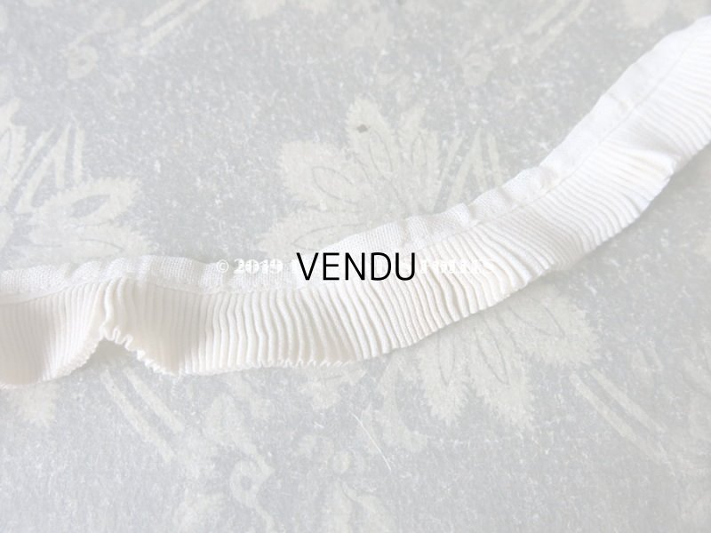 画像3: アンティーク  プリーツリボン 1.9cm幅 生成り色 1m