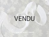 アンティーク  オフホワイト プリーツ & フリルリボン 3.6cm幅 