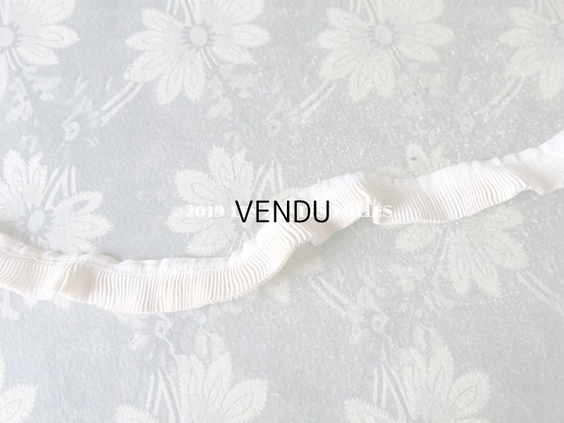 画像6: アンティーク  プリーツリボン 1.9cm幅 生成り色 1m