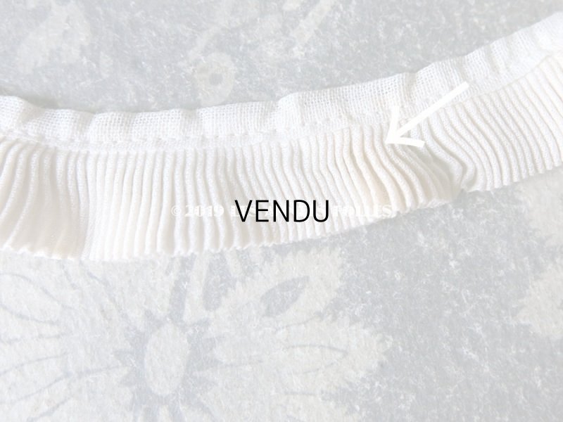 画像7: アンティーク  プリーツリボン 1.9cm幅 生成り色 1m