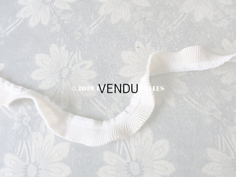 画像5: アンティーク  プリーツリボン 1.9cm幅 生成り色 1m