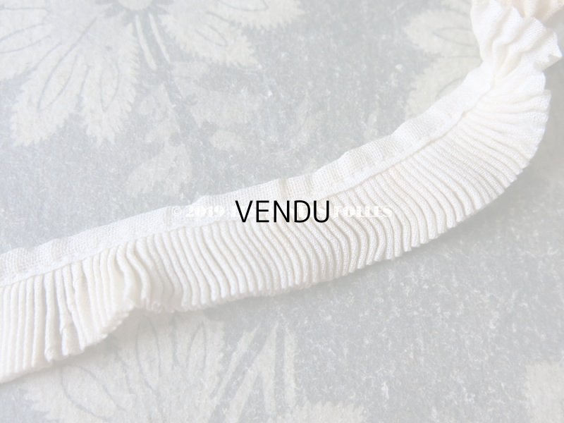 画像8: アンティーク  プリーツリボン 1.9cm幅 生成り色 1m