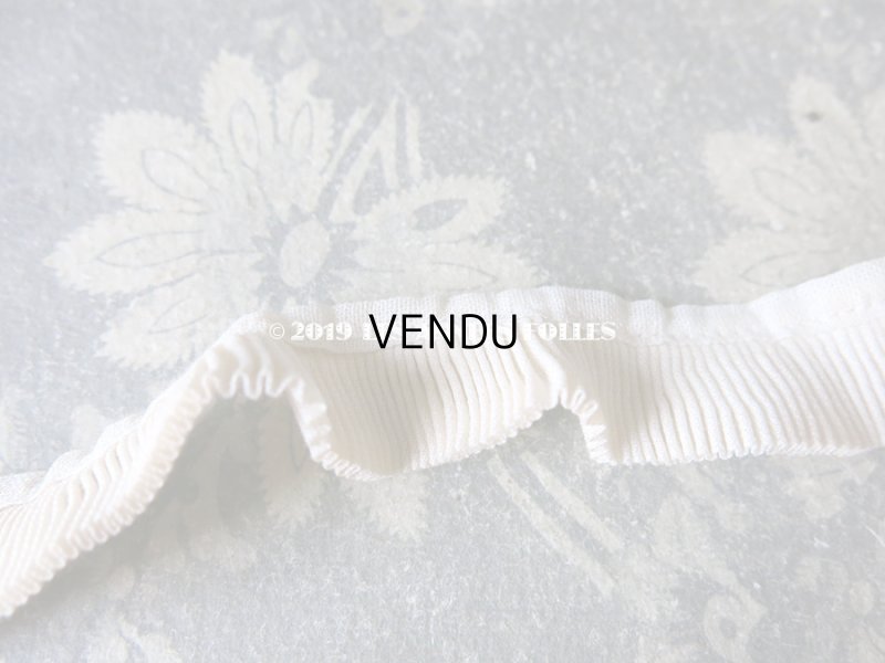 画像4: アンティーク  プリーツリボン 1.9cm幅 生成り色 1m