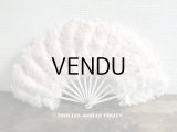 1900年代 アンティーク ピンクのフェザーのファン 