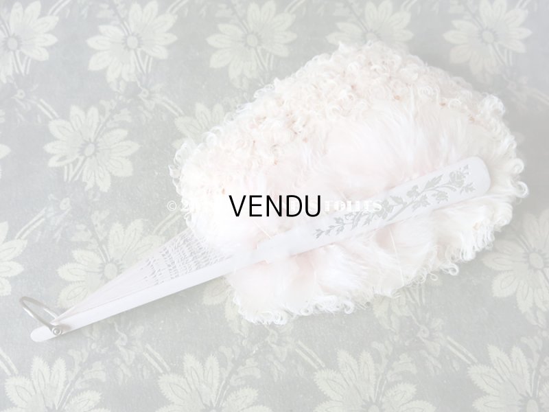 画像9: 1900年代 アンティーク ピンクのフェザーのファン 