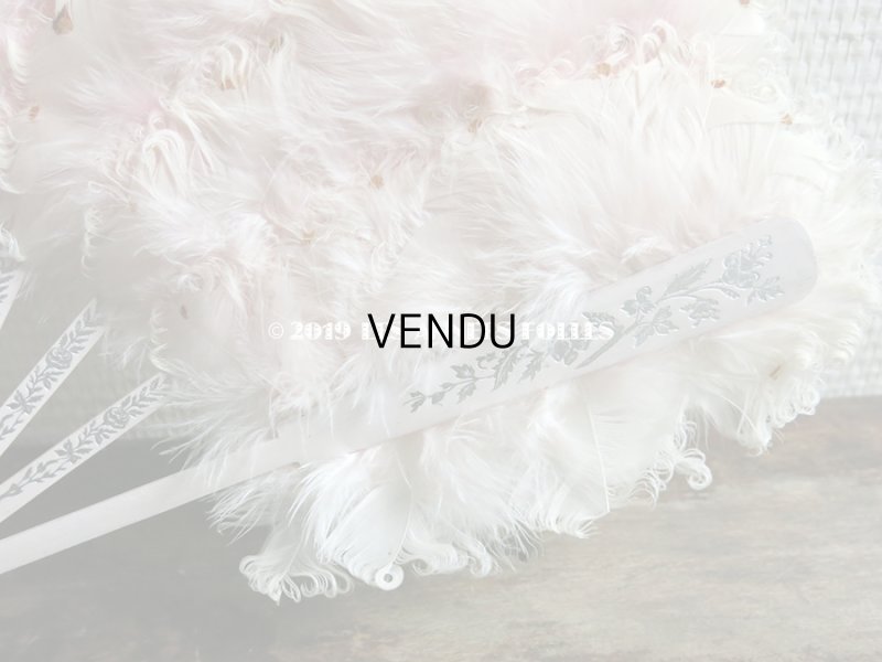 画像4: 1900年代 アンティーク ピンクのフェザーのファン 