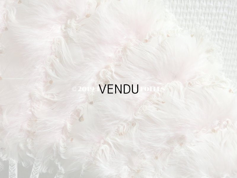 画像5: 1900年代 アンティーク ピンクのフェザーのファン 