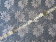 画像3: アンティーク  シルク & メタル製 淡いオリーブグリーンのベルベットリボン 金糸の縁取り 1.45m (3)