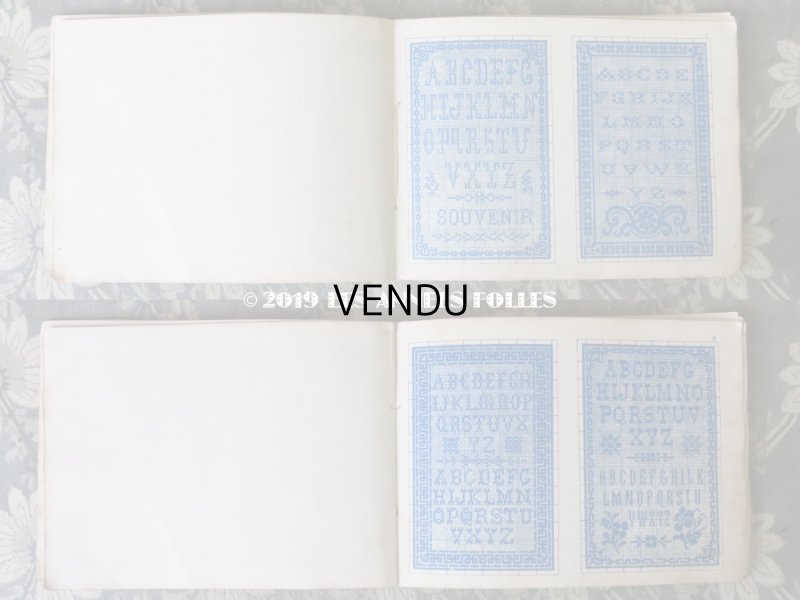 画像4: 19世紀末 アンティーク クロスステッチ & イニシャル モノグラムの刺繍図案帳 MANUELE DE MARQUES & BRODERIES N 98 - N.ALEXANDRE&CIE -