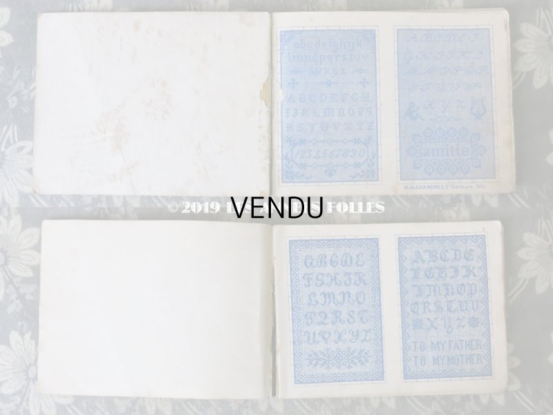 画像3: 19世紀末 アンティーク クロスステッチ & イニシャル モノグラムの刺繍図案帳 MANUELE DE MARQUES & BRODERIES N 98 - N.ALEXANDRE&CIE -