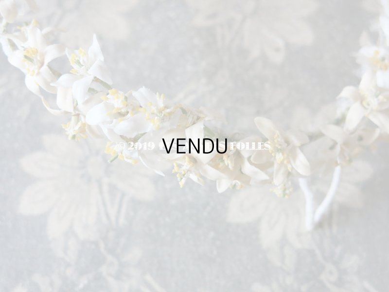 画像11: アンティーク オレンジの花のヘッドリース ワックスフラワー ウェディング 結婚式 ティアラ