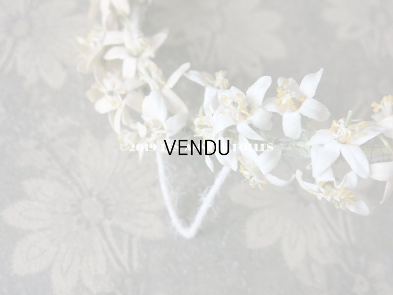 画像6: アンティーク オレンジの花のヘッドリース ワックスフラワー ウェディング 結婚式 ティアラ