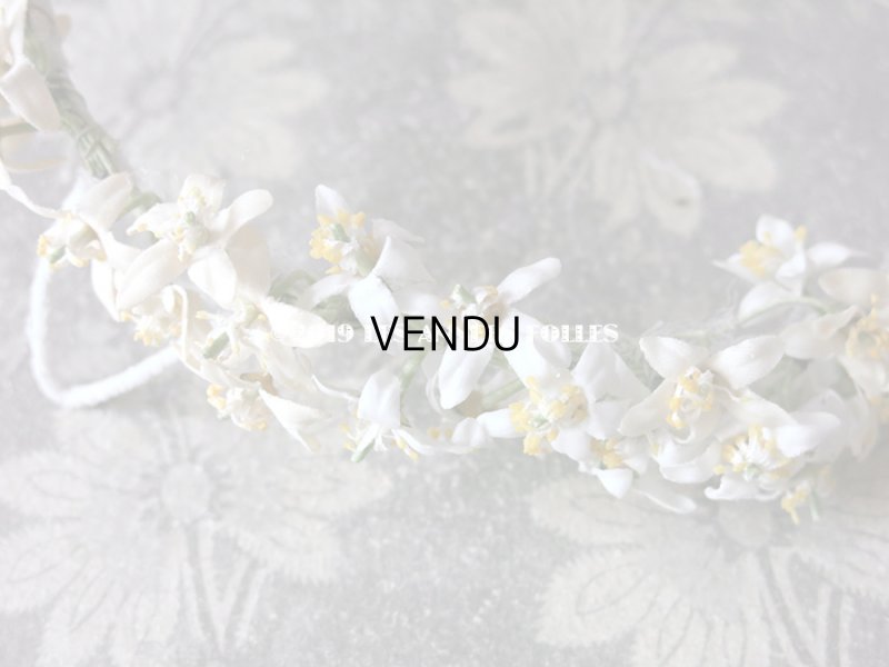 画像12: アンティーク オレンジの花のヘッドリース ワックスフラワー ウェディング 結婚式 ティアラ