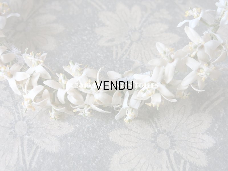 画像14: アンティーク オレンジの花のヘッドリース ワックスフラワー ウェディング 結婚式 ティアラ