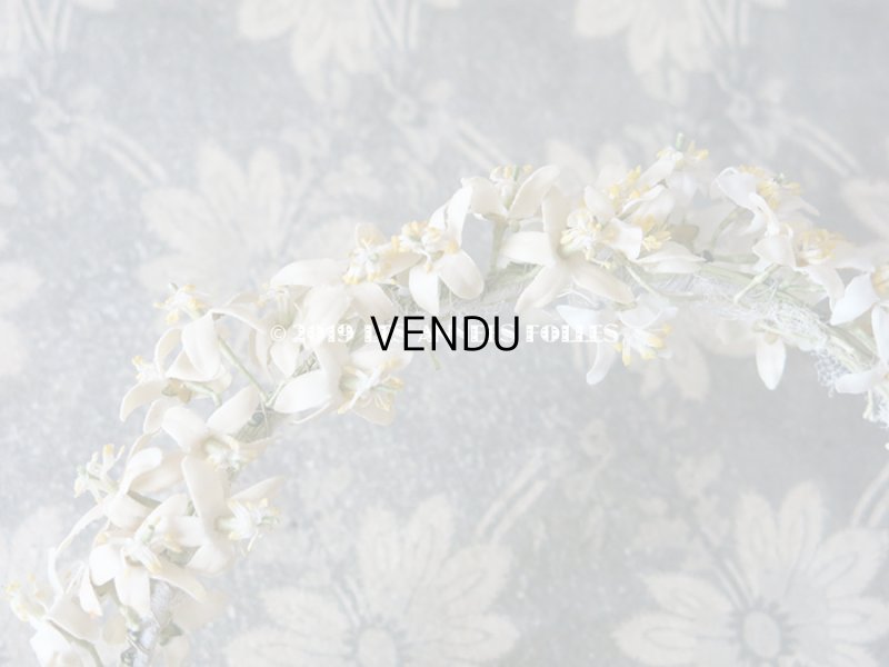 画像8: アンティーク オレンジの花のヘッドリース ワックスフラワー ウェディング 結婚式 ティアラ