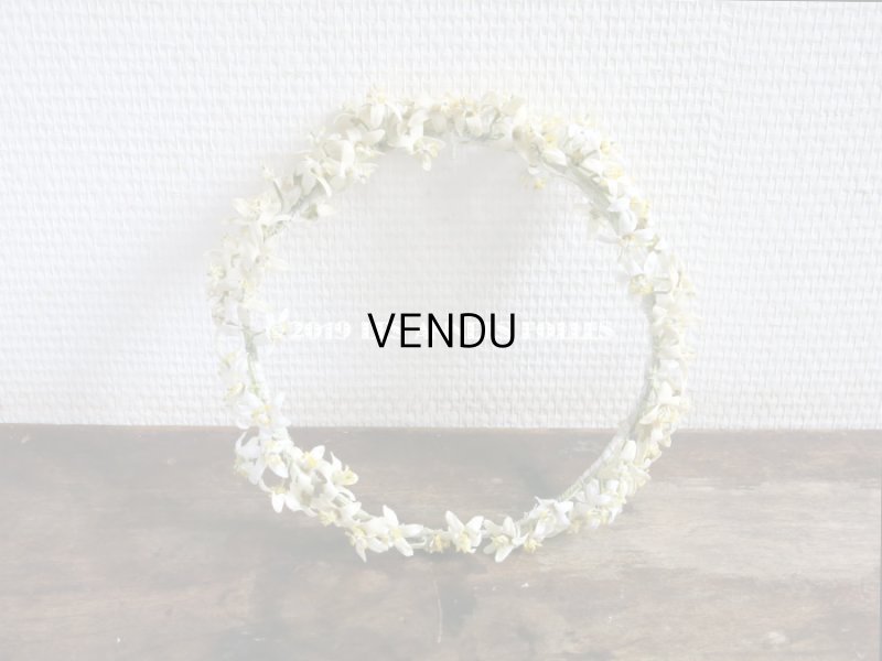 画像3: アンティーク オレンジの花のヘッドリース ワックスフラワー ウェディング 結婚式 ティアラ