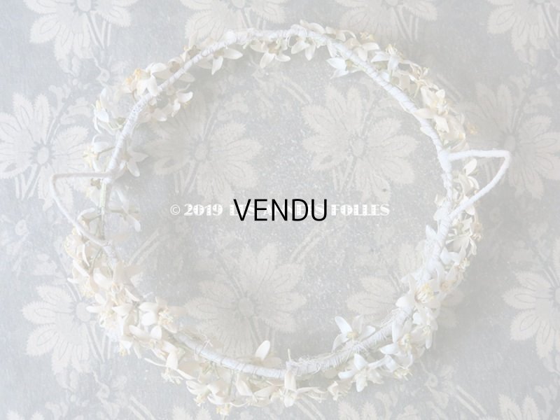 画像5: アンティーク オレンジの花のヘッドリース ワックスフラワー ウェディング 結婚式 ティアラ